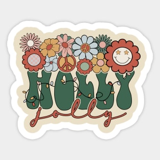 Holly Jolly Floral Sticker